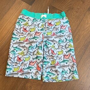 Cat & Jack Boys Multi-Color Shark Print Swim Trunks Size L 14/16